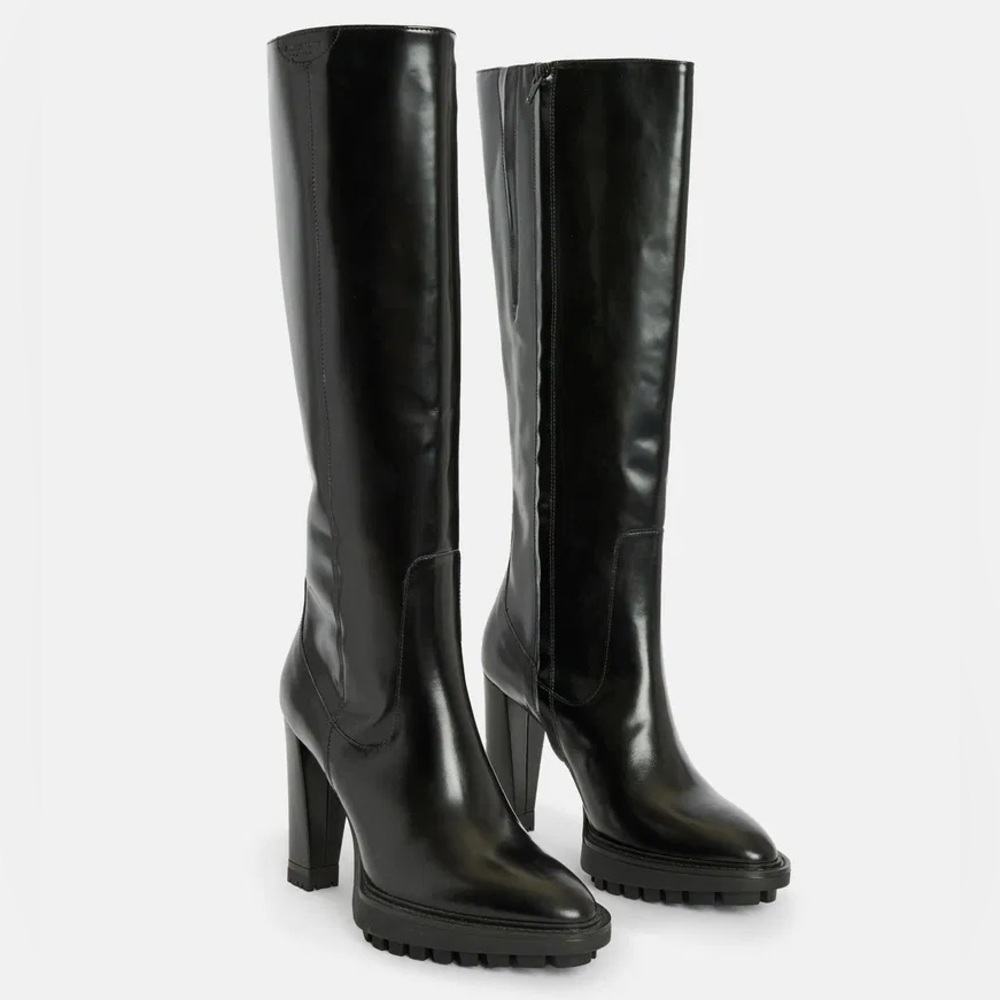 ALLSAINTS Harlem knee-high platform boots US 7.5-8/UK 5/EU 38